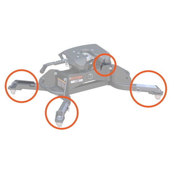 Replacement Handles for CURT Puck System Legs 16021 Four replacement handles for CURT 5th wheel puck system legs