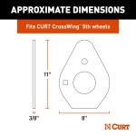 CURT 5th wheel wedge for CrossWing hitch with carbide finish
