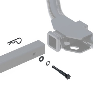 Anti-Rattle Hitch Pin for CURT Bike Racks - Quiet Towing Solution Anti-rattle hitch pin with hardware for CURT bike racks, reduces noise and vibrations.