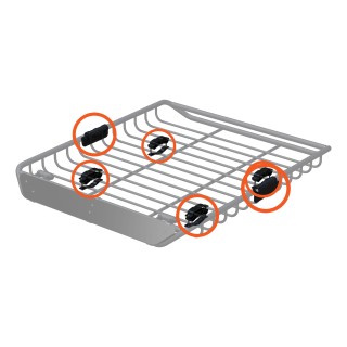 Complete Rooftop Tent Mounting Hardware Kit for CURT Xpedition Rooftop tent hardware kit with brackets, nuts, and bolts for CURT Xpedition truck bed rack