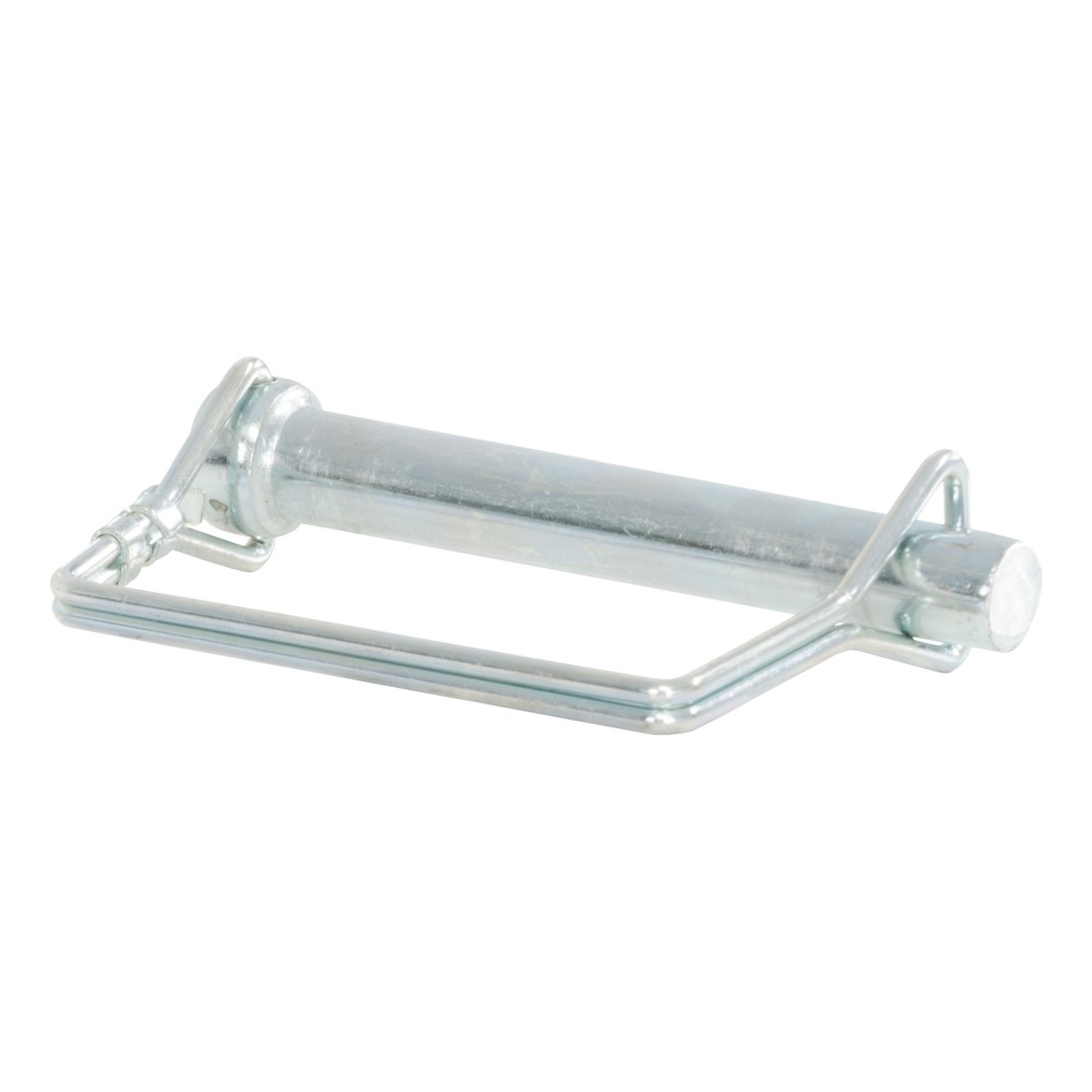 CURT Adjustable Tow Bar with Safety Pin for RV Adventures CURT adjustable tow bar with white zinc finish and safety pin for secure RV towing