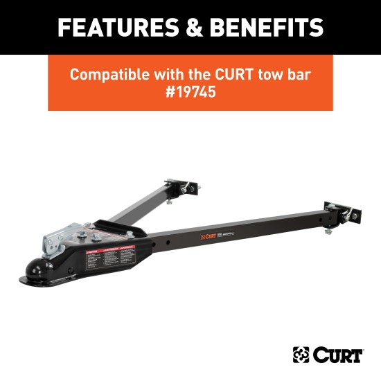 CURT Adjustable Tow Bar with Bumper Brackets for RVs CURT adjustable tow bar with bumper brackets for RV towing