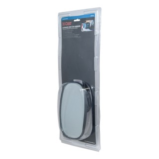 CURT Extended View Tow Mirror for Enhanced Towing Visibility CURT extended view tow mirror attached to a vehicle mirror, enhancing rear visibility while towing.