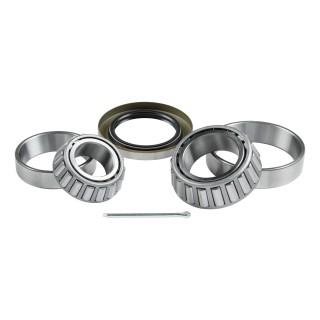Lippert bearing kit featuring inner and outer cones, races, grease seal, and cotter pin for efficient trailer maintenance