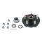 Lippert brake hub assembly with lug nuts, dust cap, and spindle nut for various wheel sizes.