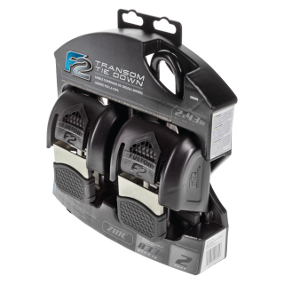 Fulton F2 Transom Tie Downs with Retractable Strap Fulton F2 Transom tie downs for secure boat travel with retractable strap and J-hooks