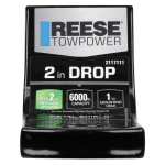 REESE Ball Mount for 2 Inch Hitch Receiver with 6,000 lbs Capacity REESE ball mount fitting a 2 inch hitch receiver with 6,000 lbs capacity, angle cut design, metal shield finish