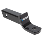 REESE Ball Mount for 2 Inch Hitch Receiver with 6,000 lbs Capacity REESE ball mount fitting a 2 inch hitch receiver with 6,000 lbs capacity, angle cut design, metal shield finish