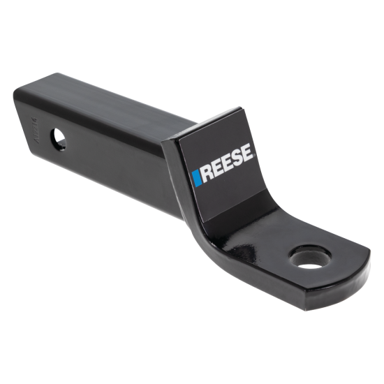 REESE Ball Mount for 2 Inch Hitch Receiver with 6,000 lbs Capacity REESE ball mount fitting a 2 inch hitch receiver with 6,000 lbs capacity, angle cut design, metal shield finish