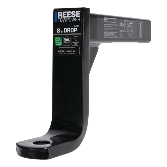 REESE Ball Mount for 2-Inch Receiver with 8-Inch Drop REESE ball mount compatible with 2-inch receiver, 8-inch drop