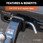 CURT 5/8 Inch Heavy-Duty Hitch Pin with Clip for 3 Inch Receivers CURT 5/8 inch hitch pin with zinc finish for 3 inch receivers and clip