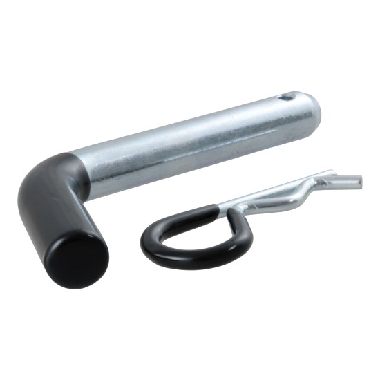 CURT 5/8 Inch Hitch Pin with Zinc Finish and Clip CURT 5/8 inch hitch pin with zinc finish, clip, and vinyl-coated handle