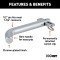 CURT 1/2 Inch Hitch Pin with Swivel Retainer for Safe Towing CURT 1/2 inch hitch pin made of solid steel with a zinc finish and swivel-type retainer.