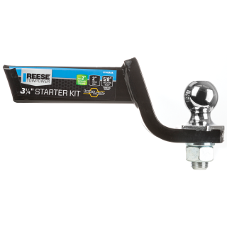 REESE Starter Kit with Ball Mount, Hitch Ball, and Pin Clip REESE starter kit including ball mount, pre-torqued hitch ball, pin and clip for towing