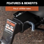 CURT 5/8" Hitch Pin with Swivel Retainer and Zinc Finish CURT 5/8 inch hitch pin featuring a zinc finish and swivel retainer for secure, rust-resistant heavy-duty towing.