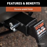 CURT 5/8" Hitch Pin with Swivel Retainer and Zinc Finish CURT 5/8 inch hitch pin featuring a zinc finish and swivel retainer for secure, rust-resistant heavy-duty towing.