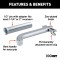 CURT 1/2 inch swivel hitch pin with zinc finish and adapter for secure towing.