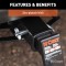 CURT 1/2 inch swivel hitch pin with zinc finish and adapter for secure towing.