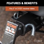 CURT 5/8 Inch Hitch Pins and Clips for Trailer Hitches CURT 5/8 inch hitch pin with zinc finish, designed for secure trailer hitching