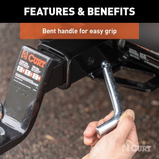 CURT 5/8 Inch Zinc Finish Hitch Pin with Clip for Towing CURT 5/8 inch hitch pin with zinc finish and clip for secure towing