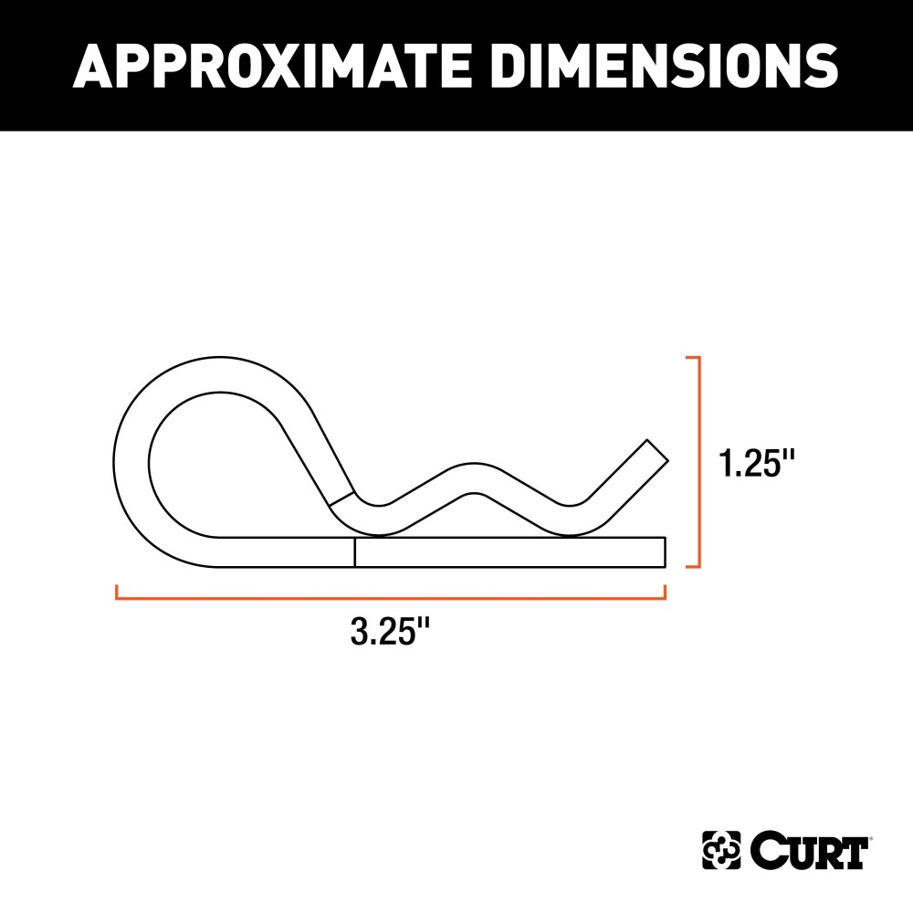 CURT Universal Zinc Plated Hitch Pin and Clip for Towing CURT hitch pin and clip with zinc finish for secure towing and corrosion resistance