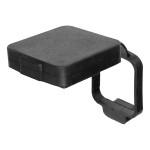 CURT 2 x 2 Inch Rubber Receiver Tube Cover for Trailer Hitch CURT 2 x 2 inch black rubber receiver tube cover on trailer hitch