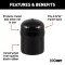 CURT rubber trailer ball cover designed to fit 2-5/16 inch trailer balls, protecting them when not in use.
