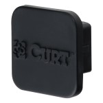 CURT Rubber Hitch Cover for 1-1/4 Inch Receiver Tube CURT rubber hitch cover protecting a 1-1/4 inch receiver tube from dirt and debris