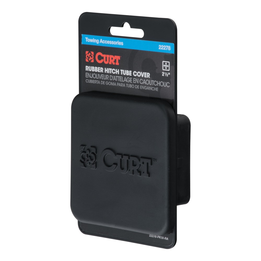 CURT 2-1/2 inch Rubber Hitch Tube Cover for Class 5 Hitches CURT rubber hitch tube cover for 2-1/2 inch class 5 trailer hitches.