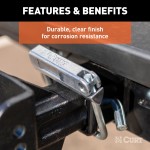 CURT Anti-Rattle Hitch Clamp for 2-1/2 Inch Receiver Hitches CURT anti-rattle hitch clamp for quiet towing, fits 2-1/2 inch receivers with easy clamp installation.