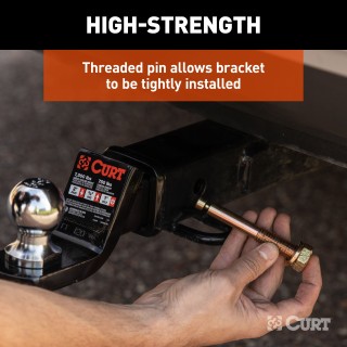 CURT Anti-Rattle Hitch Pin for Quieter Towing Experience CURT anti-rattle hitch pin with shim for 2-inch receiver, reduces noise