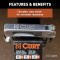 CURT Anti-Rattle Hitch Clamp for 2-Inch Receiver Hitches CURT anti-rattle hitch clamp installed on a 2-inch receiver hitch, preventing noise and vibration