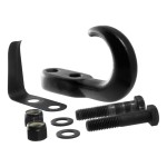 CURT Front Mount Black Forged Steel Tow Hook with 10,000 lbs Capacity CURT front mount tow hook with black finish and 10,000 lbs capacity for pickups and SUVs
