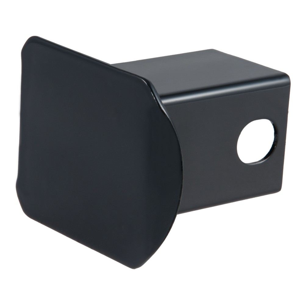 CURT 2" x 2" black steel trailer hitch receiver tube cover with sleek design