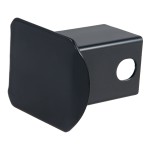 CURT 2x2 Inch Black Steel Receiver Tube Cover for Trailer Hitch CURT 2x2 inch black steel receiver tube cover, protects trailer hitch from dirt and debris