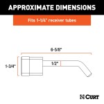 CURT Hitch Lock with Deadbolt Design for Secure Towing CURT hitch lock with deadbolt design and chrome finish for 1-1/4 inch receivers