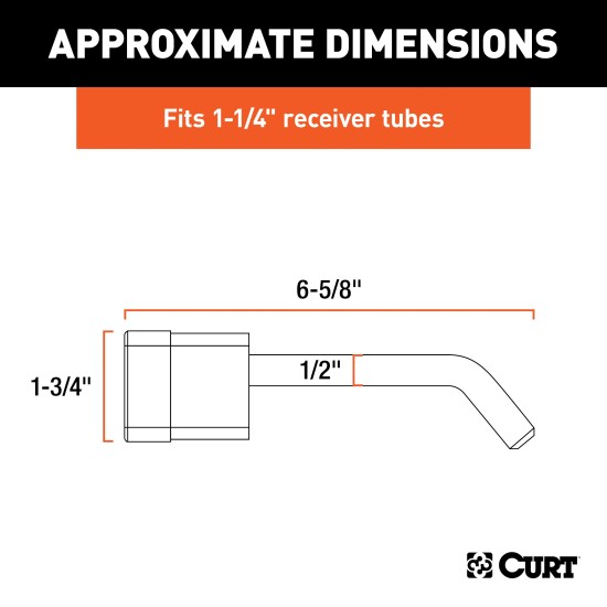 CURT Hitch Lock with Deadbolt Design for Secure Towing CURT hitch lock with deadbolt design and chrome finish for 1-1/4 inch receivers