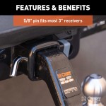 CURT Deadbolt 5/8" Pin Diameter Hitch Lock for Secure Towing CURT hitch lock with deadbolt design and 5/8 inch pin for trailer security