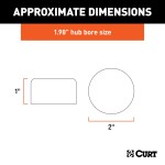 CURT Trailer Wheel Bearing Protectors with Dust Covers CURT bearing protectors and dust covers for trailer wheels, 1.98 inch