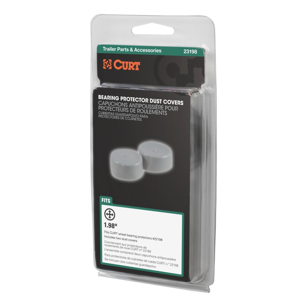 CURT Trailer Wheel Bearing Protectors with Dust Covers CURT bearing protectors and dust covers for trailer wheels, 1.98 inch