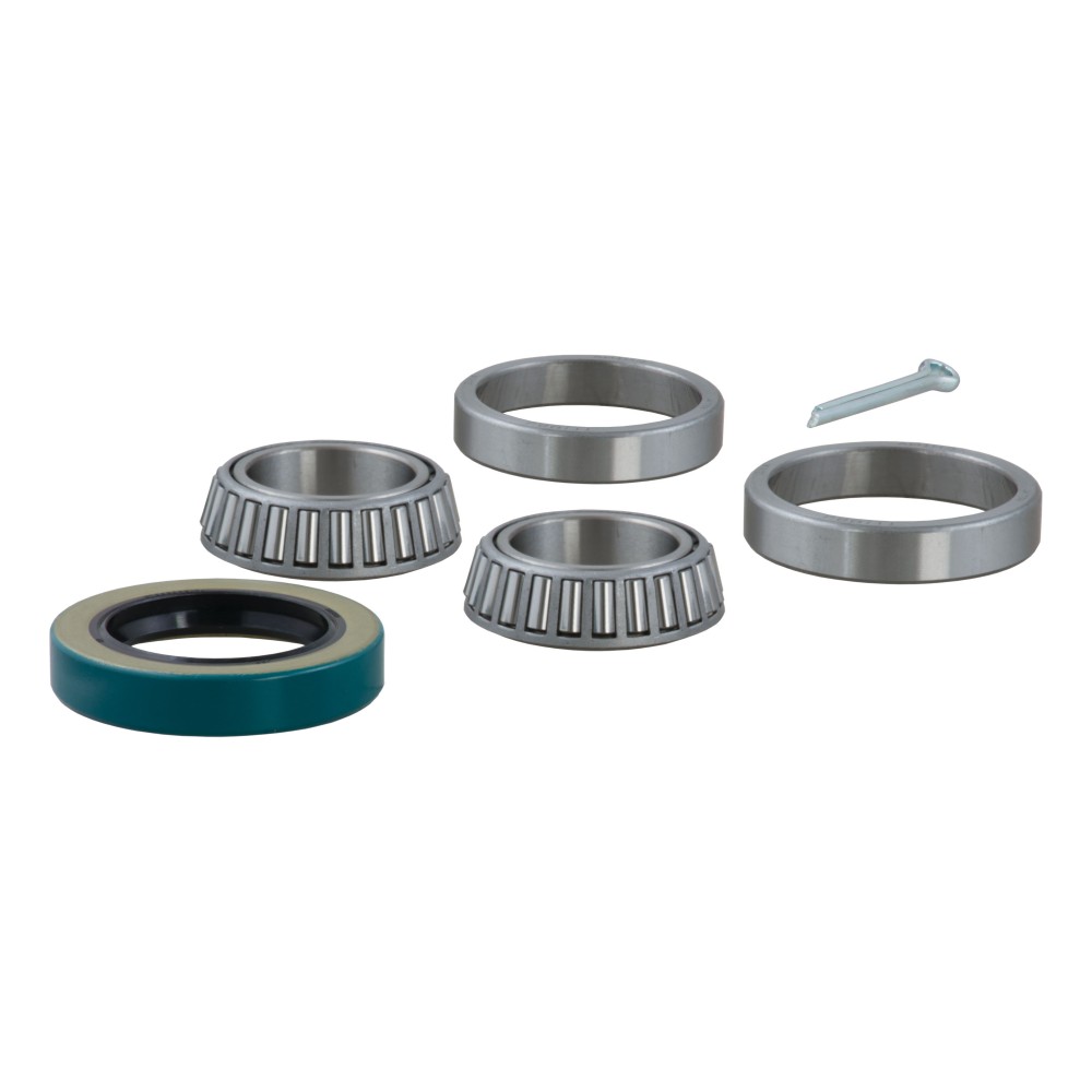 Trailer Wheel Bearing Kit with Cones, Cups, Seal, Cotter Pin Wheel bearing kit includes cones, cups, grease seal, and cotter pin for 1-1/16 inch diameter
