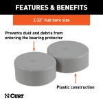 CURT wheel bearing protectors with dust covers for trailer wheels
