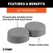 CURT Bearing Protectors for Trailer Wheels with Dust Covers CURT bearing protectors and dust covers for trailer wheels, 2.44 inch diameter