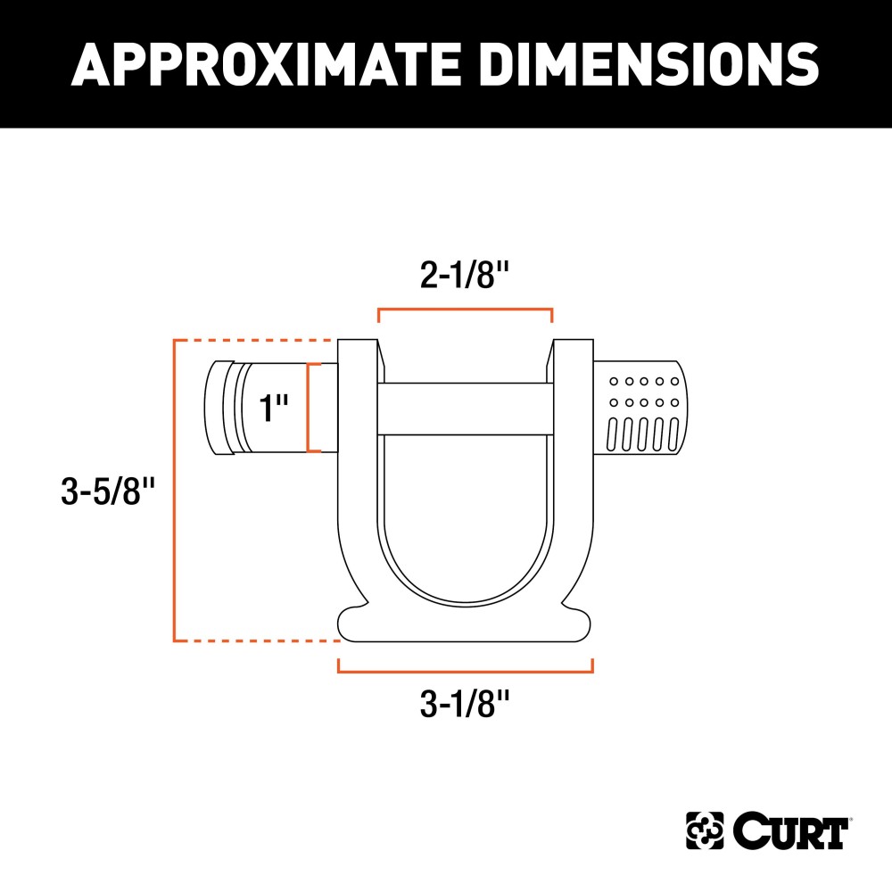 CURT Specialty Kingpin Lock for 5th Wheel Trailers CURT kingpin lock securely attached to a 5th wheel trailer's kingpin