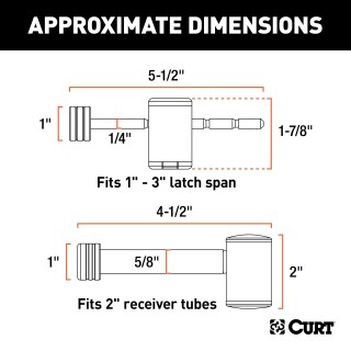 CURT Lock Combo Pack: Hitch and Coupler Locks with Chrome Finish CURT hitch and coupler lock combo pack for trailer security with chrome finish