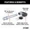 CURT Hitch Lock with 5/8 Inch Diameter Pin for 2 Inch Receivers CURT hitch lock with barbell design, fits 2 inch receiver tubes, includes dust cap