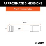 CURT Hitch Lock with 5/8 Inch Pin for 2 Inch Receiver Tube CURT hitch lock with stainless steel 5/8 inch pin for securing trailer