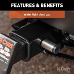 CURT Hitch Lock with 5/8 Inch Pin for 2 Inch Receiver Tube CURT hitch lock with stainless steel 5/8 inch pin for securing trailer