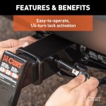 CURT Hitch Lock for 2-inch Receiver Tube - Secure and Durable CURT hitch lock with barbell design and 5/8 inch pin for 2 inch receiver tube