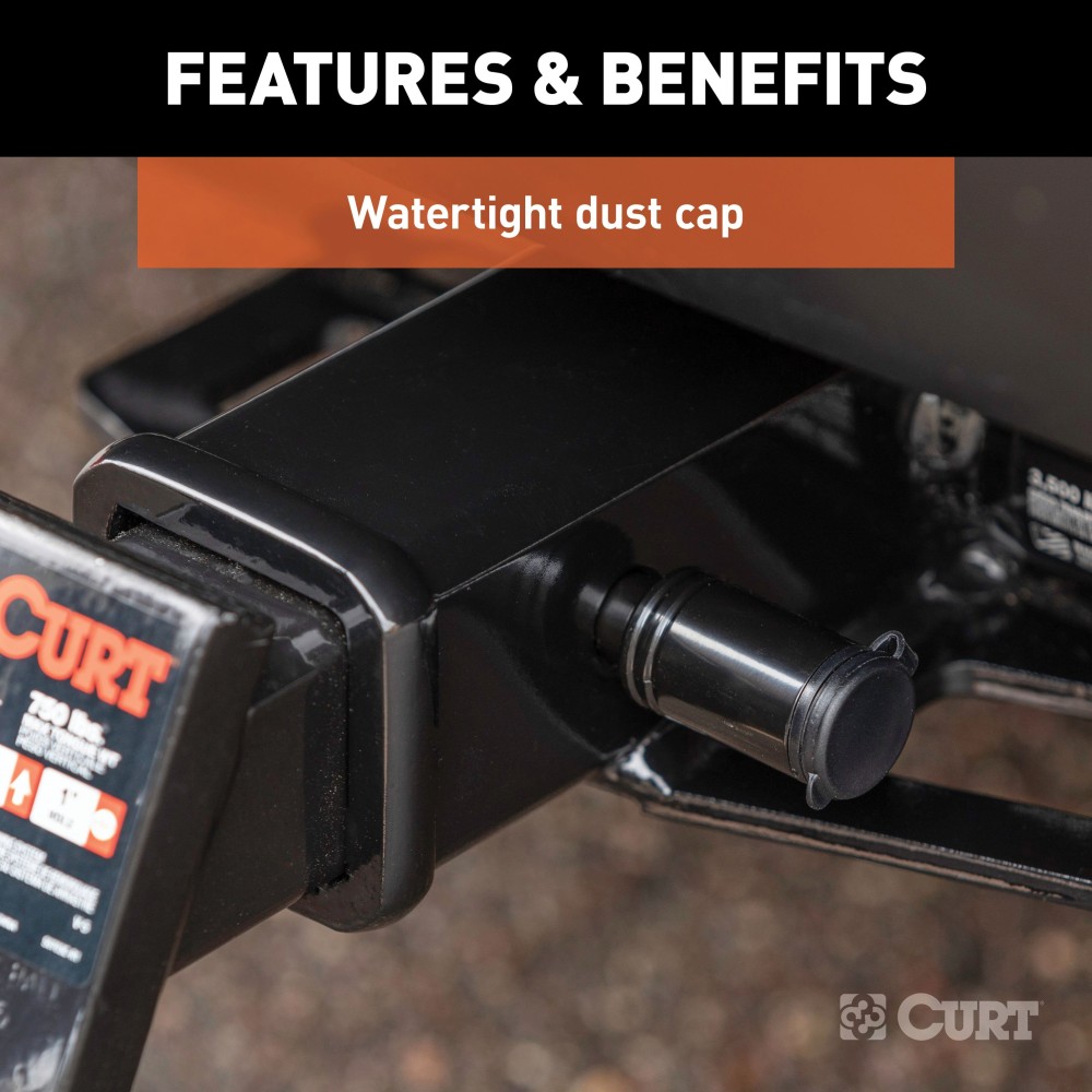 CURT Hitch Lock for 2-inch Receiver Tube - Secure and Durable CURT hitch lock with barbell design and 5/8 inch pin for 2 inch receiver tube